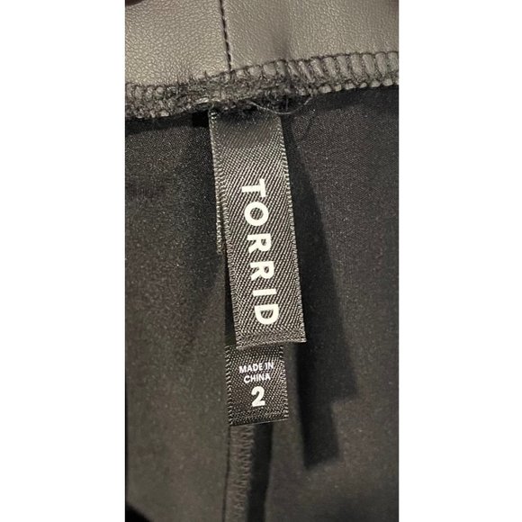 TORRID Black Faux Leather Moto Leggings - Picture 5 of 7